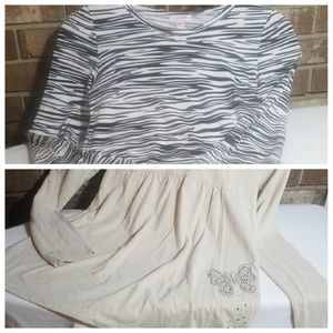 Bundle of 2 Girls long sleeve tees